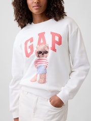 Gap White Brannan Bear Logo Sweatshirt - Image 4 of 5