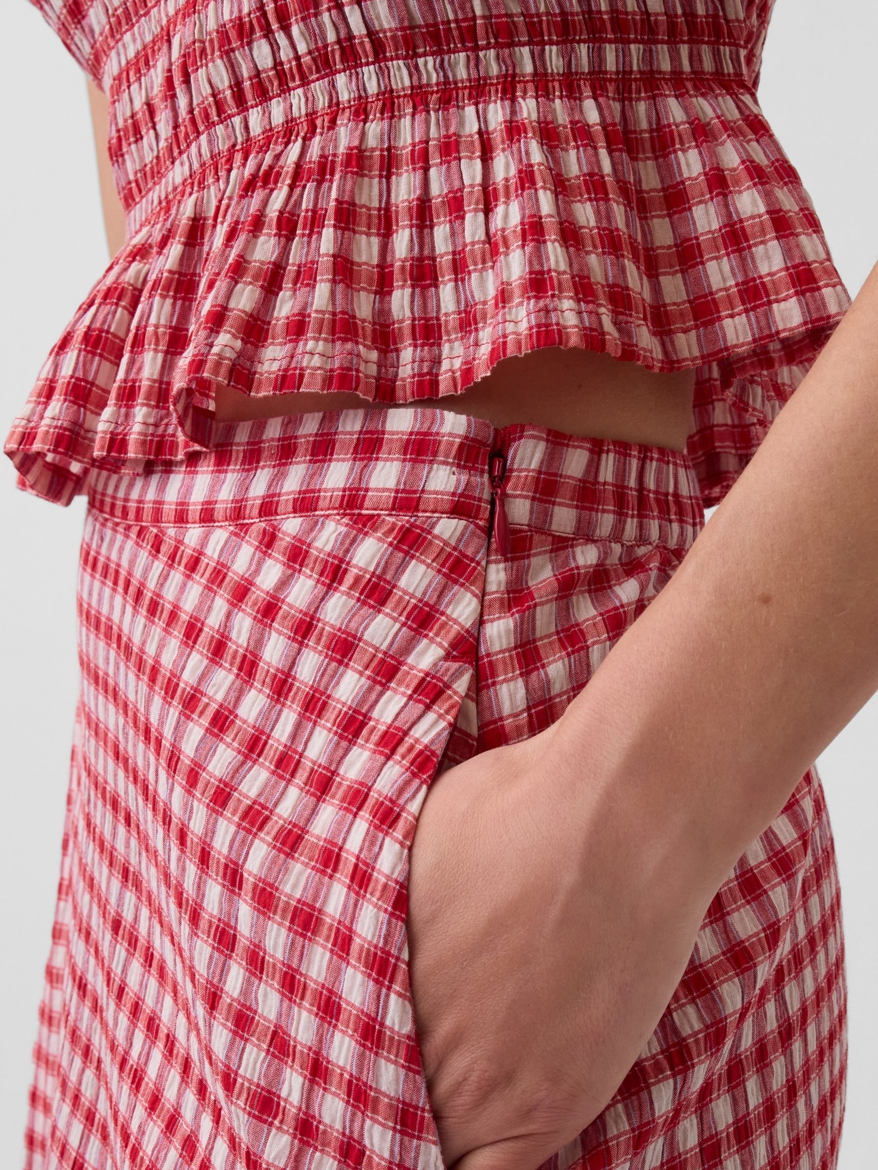 Buy Gap Red Gingham Maxi Skirt from the Next UK online shop