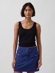 Gap Black Linen-Blend Vest - Image 1 of 4