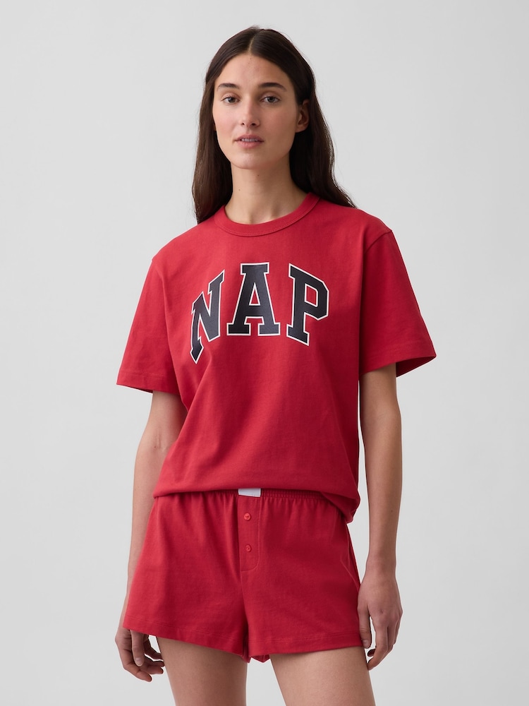 Gap Red NAP Logo Oversized T-Shirt - Image 1 of 4