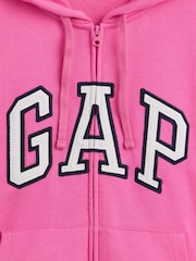 Gap Bright Pink Relaxed Gap Logo Zip-up Hoodie - Image 4 of 4