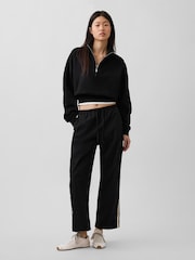 Gap Black Cotton Poplin Relaxed Easy Stripe Trousers - Image 4 of 4