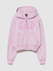 Hellpink - Gap French Terry Oversized Logo Zip Hoodie - Bild 1 von 2