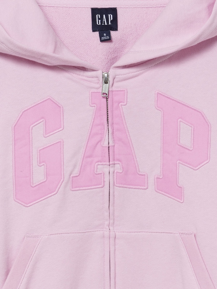Hellpink - Gap French Terry Oversized Logo Zip Hoodie - Bild 2 von 2