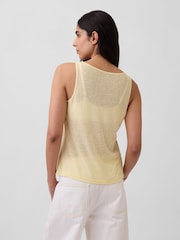 Gap Yellow Linen-Blend Vest - Image 2 of 4