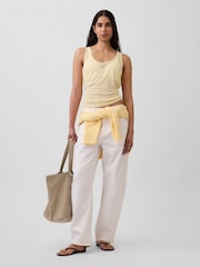 Gap Yellow Linen-Blend Vest - Image 3 of 4