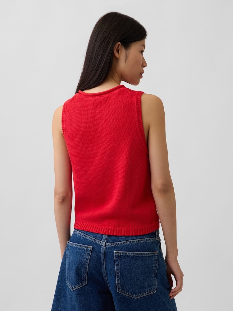 Gap Red Knitted Vest - Image 2 of 4