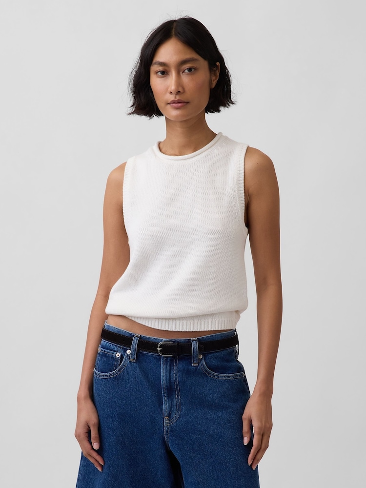 Gap White Knitted Vest - Image 1 of 4