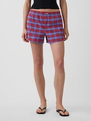 Gap Red/Blue Check 4" Seersucker Check Boxer Shorts - Image 1 of 4