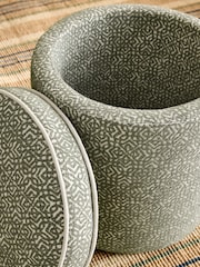 Nina Campbell Green Frame Rosebury Round Footstool - Image 3 of 7