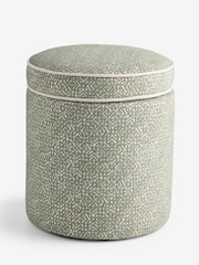 Nina Campbell Green Frame Rosebury Round Footstool - Image 5 of 7