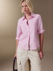Pink Slim Fit Oxford Shirt - Image 4 of 5