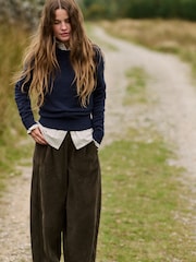 The Set 2 Pack Corduroy Barrel Trousers - Imaginea 6 din 10