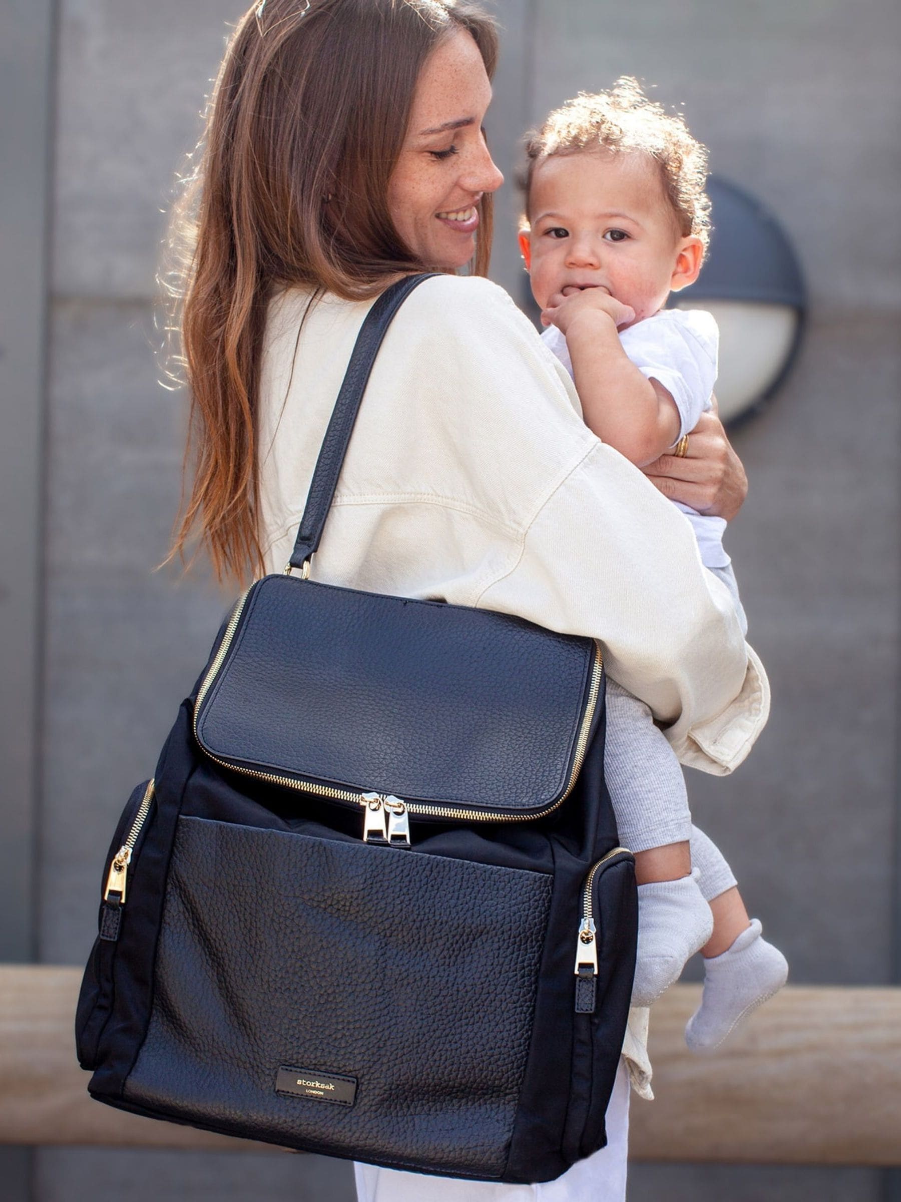 Buy Storksak Alyssa Changing Black Bag from Next USA