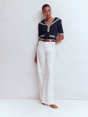 Boden Blue Sailor Collar Jumper - Image 5 of 7