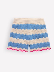 Boden Blue Pointelle Knitted Shorts - Image 2 of 4