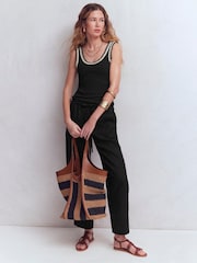 Boden Black Maddie Trim Detail Vest - Image 3 of 6