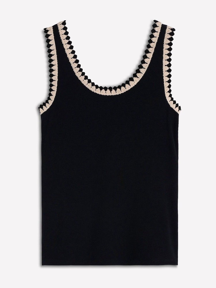 Boden Black Maddie Trim Detail Vest - Image 6 of 6