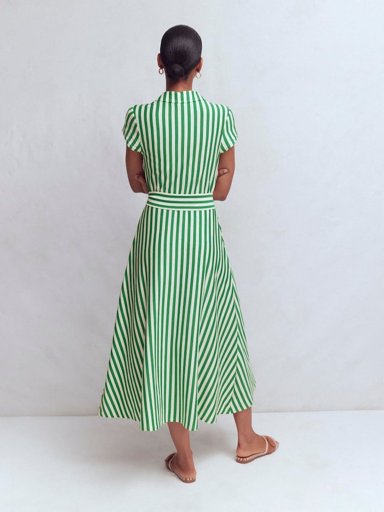 Verde - Rochie tip cămașă Boden Marcia Jerseu - Imaginea 2 din 8