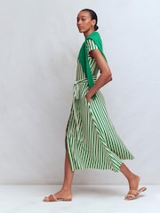 Verde - Rochie tip cămașă Boden Marcia Jerseu - Imaginea 3 din 8