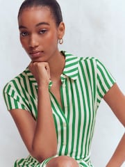 Verde - Rochie tip cămașă Boden Marcia Jerseu - Imaginea 4 din 8