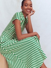 Verde - Rochie tip cămașă Boden Marcia Jerseu - Imaginea 6 din 8