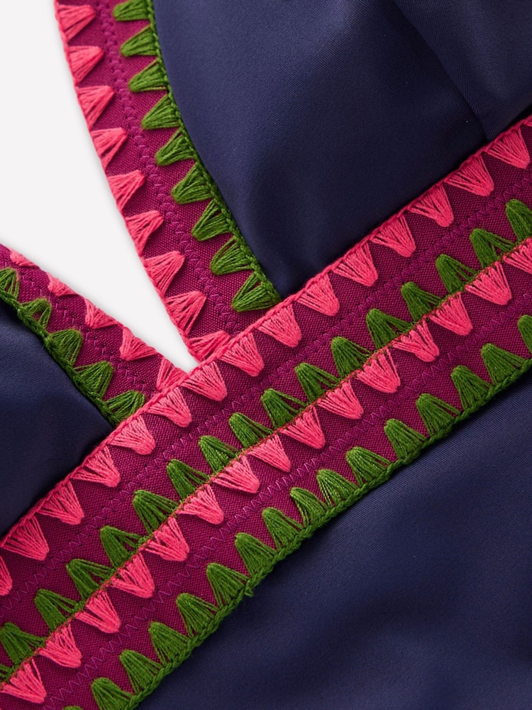 Boden Blue Porto V-Neck Swimsuit - Image 2 of 2