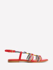 Boden Red Multi Strap Knot Sandals - Image 2 of 5