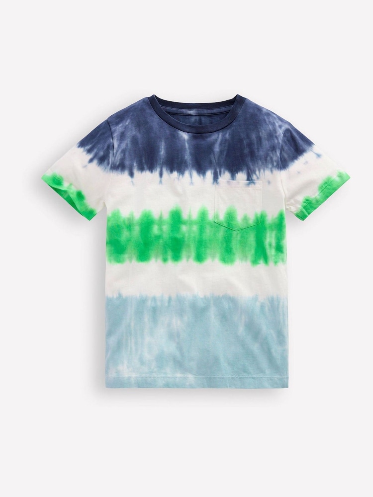 Sininen moniRaita - Boden Solmuvärjätty t-paita - Kuva 1 / 3