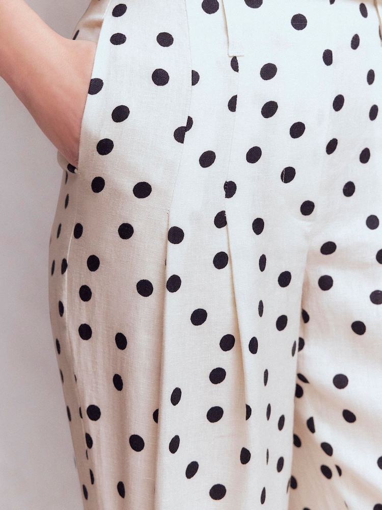 Boden Cream Mayfair Linen Trousers - Image 2 of 6