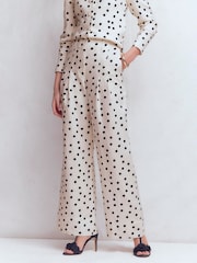 Boden Cream Mayfair Linen Trousers - Image 4 of 6