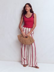 Boden Red Maddie Trim Detail Vest - Image 4 of 7