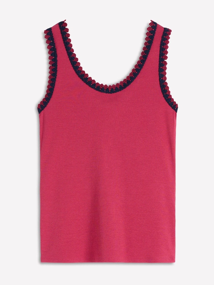 Boden Red Maddie Trim Detail Vest - Image 7 of 7
