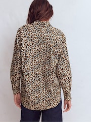 Boden Brown Sadie Relaxed Cotton Shirt - Image 3 of 5