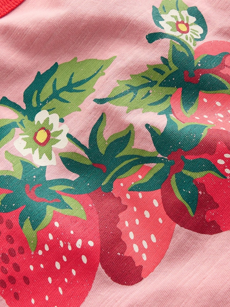 Boden Pink Printed Ringer T-shirt - Image 3 of 3 Boden Pink Printed Ringer T-shirt - Image 3 of 3