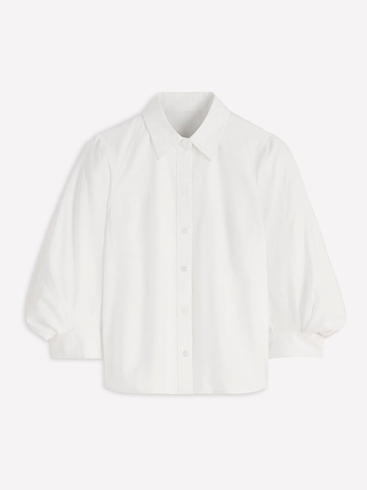 Boden White Puff Sleeve Oxford Shirt - Image 6 of 6
