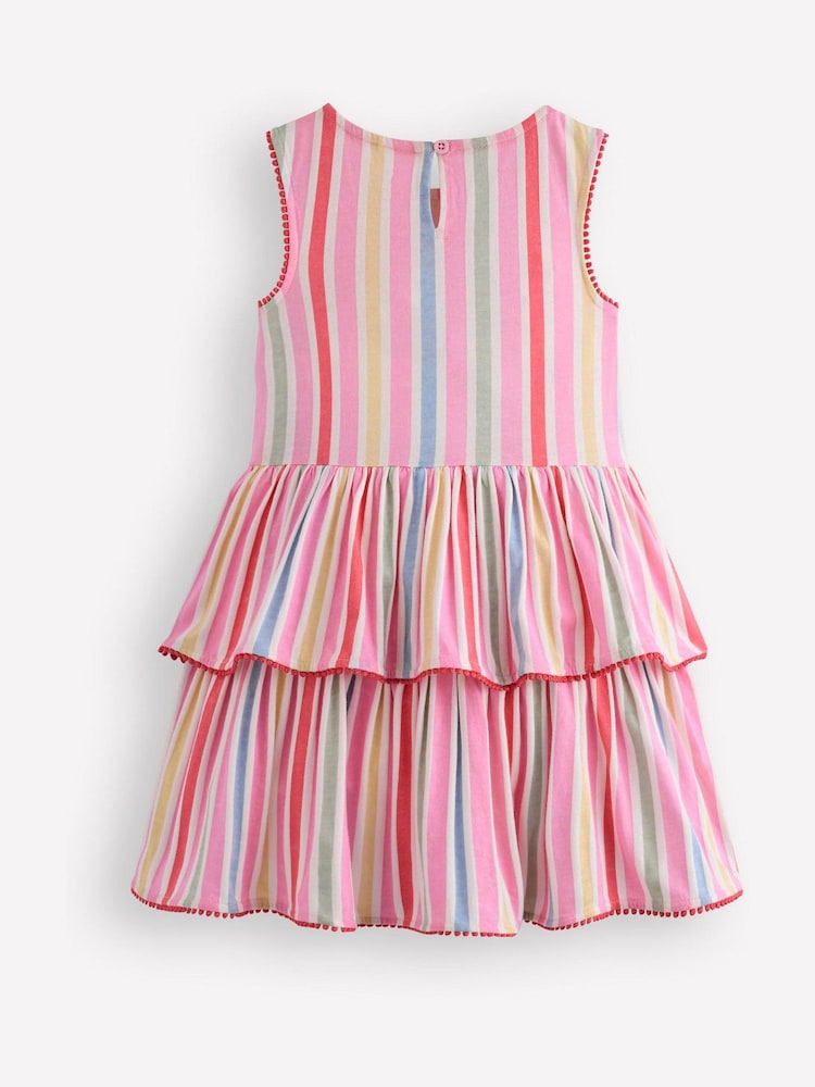 Boden Pink Tiered Jersey Sundress - Image 2 of 3 Boden Pink Tiered Jersey Sundress - Image 2 of 3