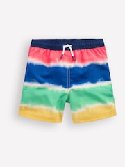 Boden Blue Rainbow Tie Dye Swim Shorts - Image 1 of 3