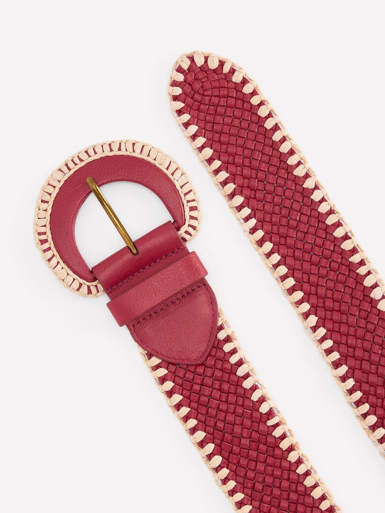 Boden Pink Woven Stitch Belt - Image 2 of 2