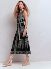 Boden V-Neck Jacquard Dress - Изображение 1 7