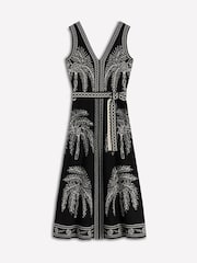 Boden V-Neck Jacquard Dress - Изображение 7 7