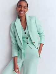 Boden Blue Stamford Linen Blazer - Image 1 of 7