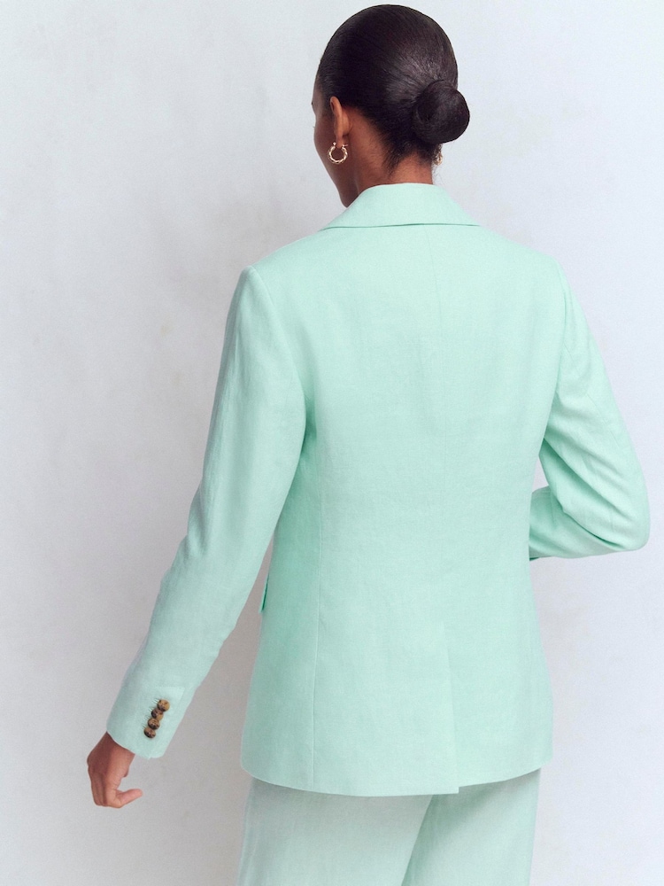 Boden Blue Stamford Linen Blazer - Image 2 of 7