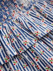 Boden Blue Smocked Waist Ruffle Skirt - Image 3 of 3
