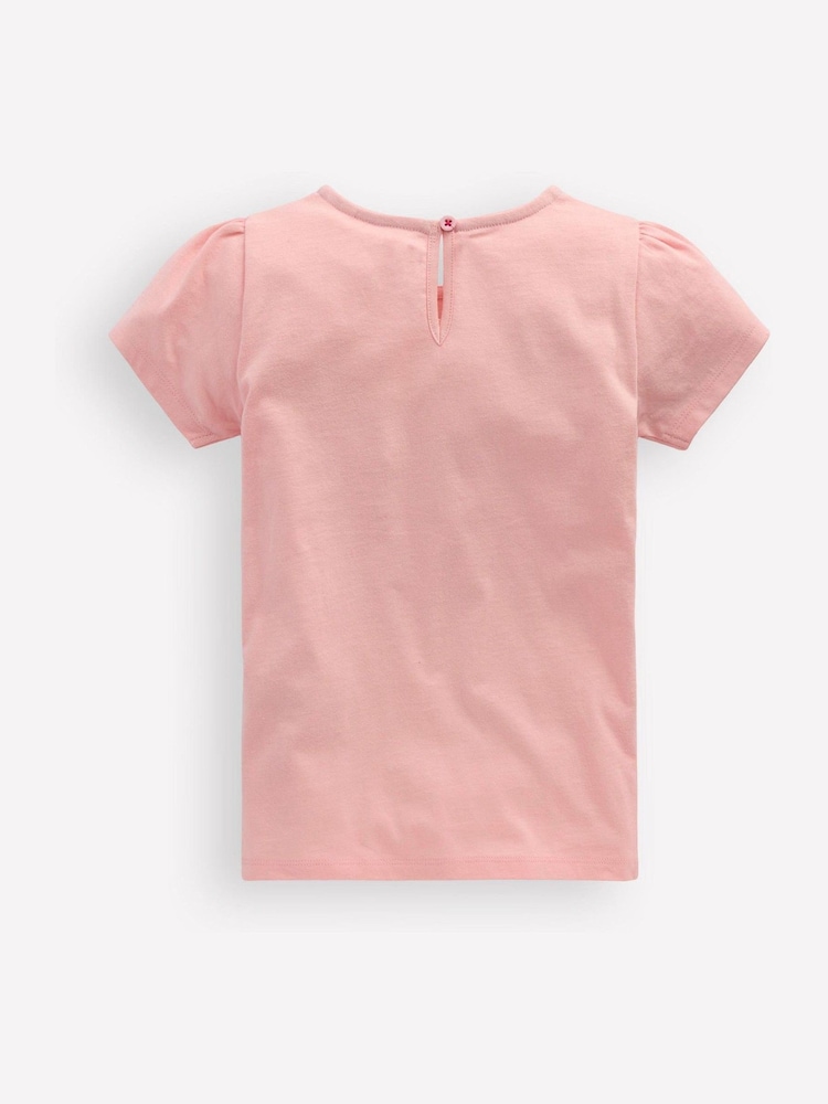 Boden Pink Puff Sleeve Superstitch Top - Image 2 of 3