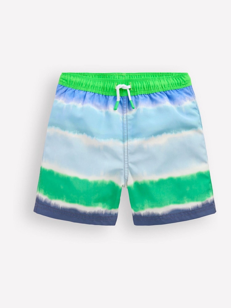 Boden Blue Tie Dye Swim Shorts - Image 1 of 3 Boden Blue Tie Dye Swim Shorts - Image 1 of 3