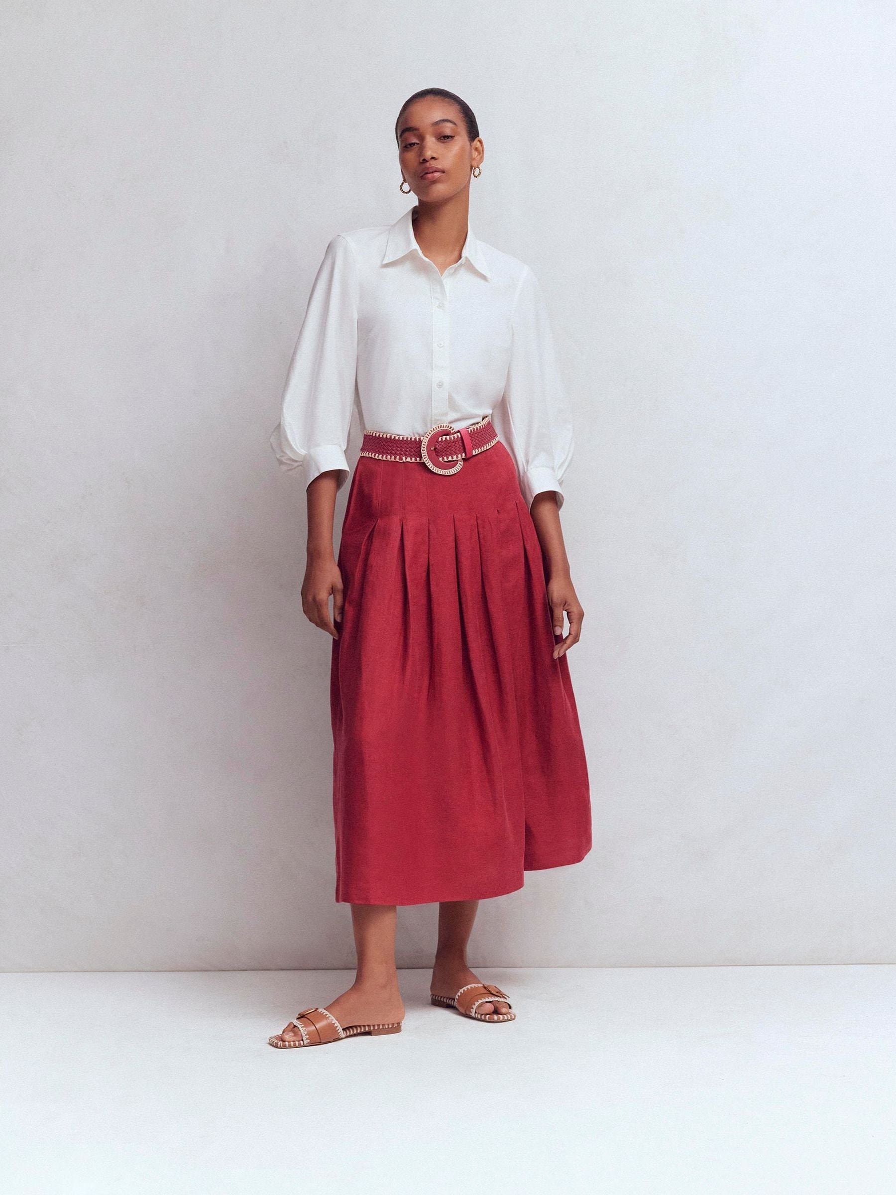 スカート the redthread /cord hook pleated skirt スカート the