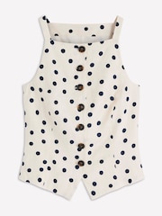 Boden Black Square Neck Strap Waistcoat - Image 6 of 6