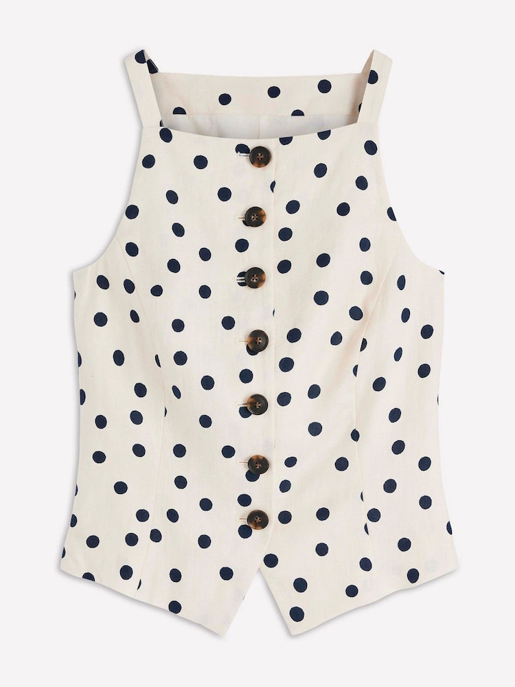 Boden Black Square Neck Strap Waistcoat - Image 6 of 6