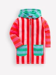 Boden Red Romie Towelling Zip Throw-on - Image 1 of 3